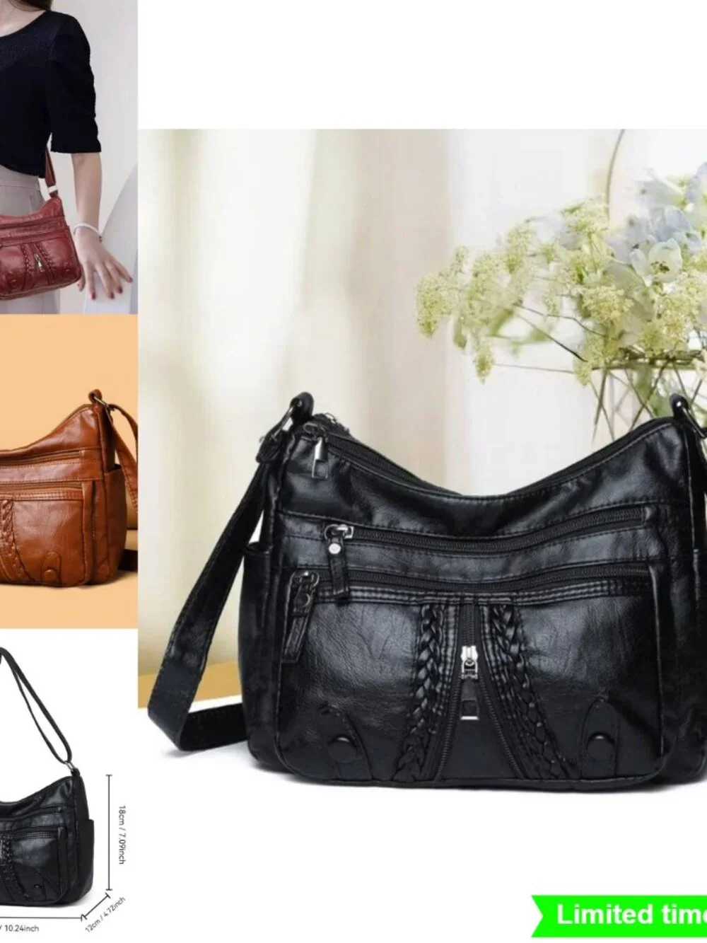 Large Capacity Multi Pocket Mom Bag Crossbody Backpack